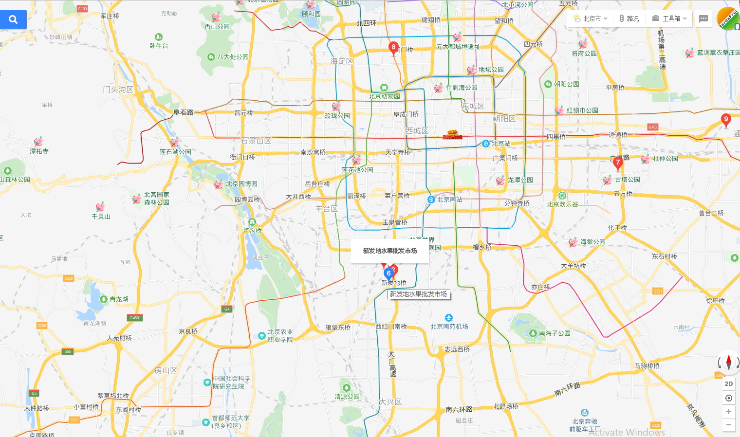 北京新发地水果批发市场地图 北京新发地水果批发市场地图